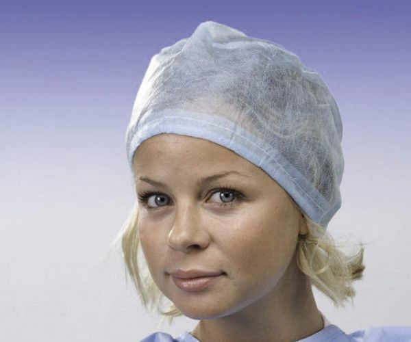 GORRO AZUL CON LAZO AJUSTABLE 100ud.