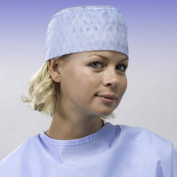 GORRO AZUL SIN ELASTICO TRANSPIRABLE 100ud.