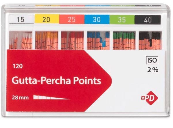 GUTTAPERCHA CALIBRADA 2% 35 120ud.