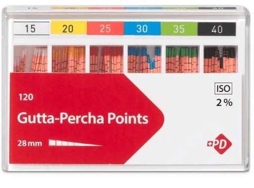 [PD0115] GUTTAPERCHA CALIBRADA 2% 35 120ud.