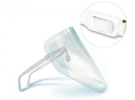 [PL0082] VISTA-TEC PROTECTO FACIAL BLANCO+ 5 PANTALLAS***