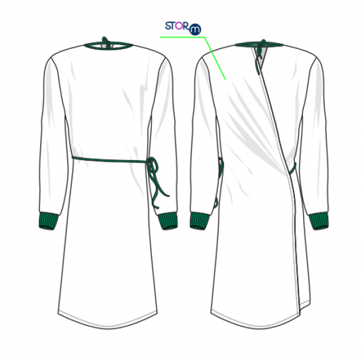 [PS0065] BATAS SANITARIA AUSTRAL LAVABLE VERDE TALLA S