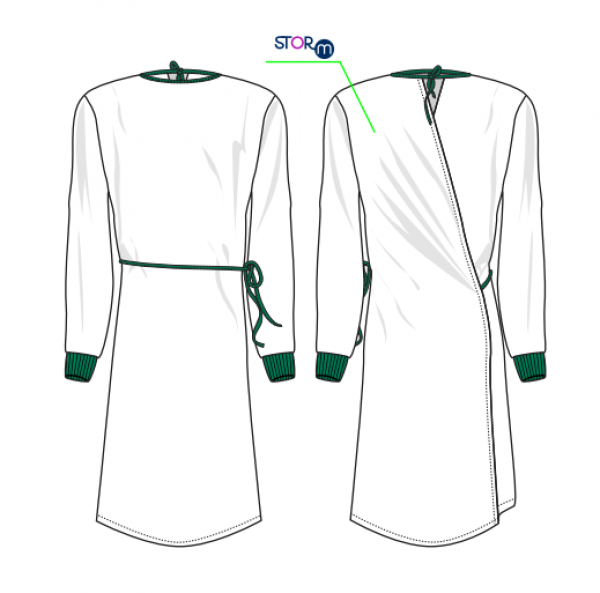 BATAS SANITARIA AUSTRAL LAVABLE VERDE TALLA L