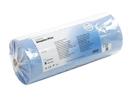 [RO0152] BABEROS SIMPLEX PLUS ROLLO AZUL 80ud.