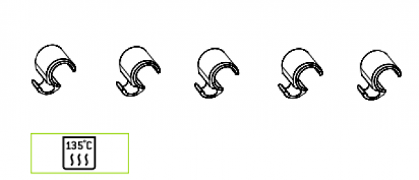 CORCHETE DE TUBO P/ IMPLANTMED SI-1023/SI-923 5ud.