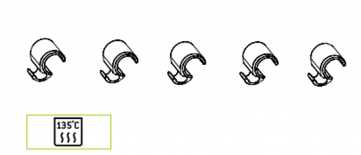 [WH0194] CORCHETE DE TUBO P/ IMPLANTMED SI-1023/SI-923 5ud.