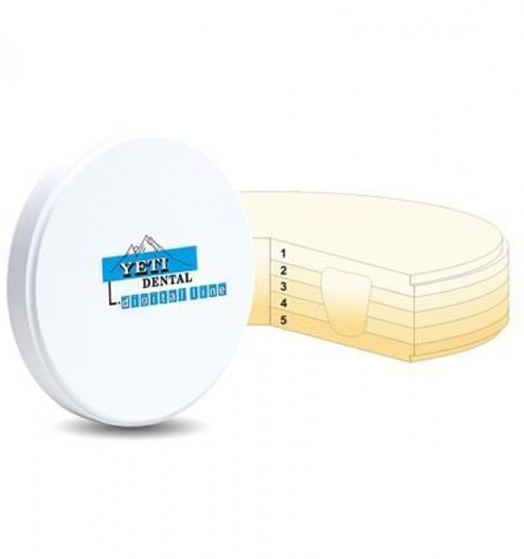 [YE0007] DISCO DE CIRCONIO MULTICAPA GEO-5 CAD/CAM A3 16 MM