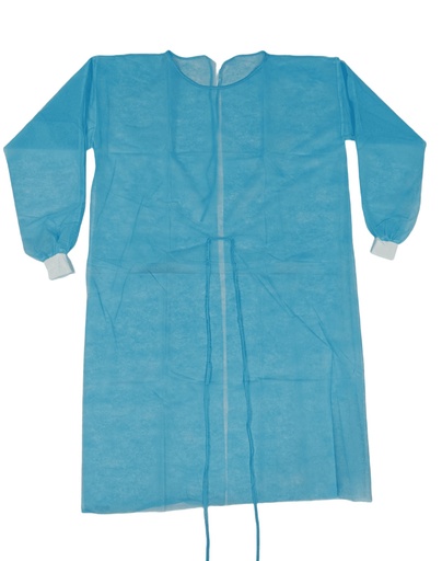 [KG289565] BATA DESECHABLE AZUL PUÑO TRICOT 10uds.